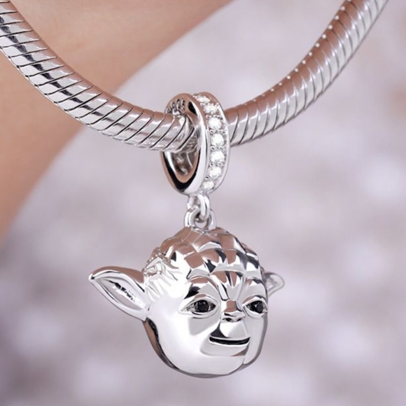 Gnoce "May the Force be with you" Yoda Master Charm Pendant In Sterling Silver - Picture 2 of 6